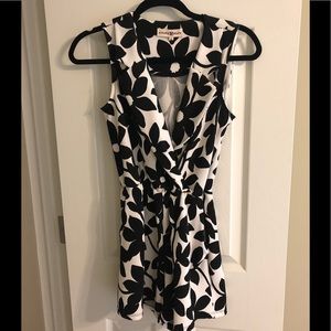 Black and white romper